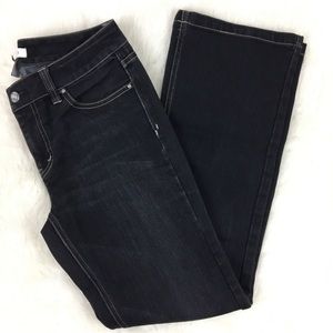 WHBM “Blanc” mid rise bootcut jean black
